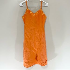 Positive Attitude Y2K Vintage Linen Blend Orange Dress Size 6